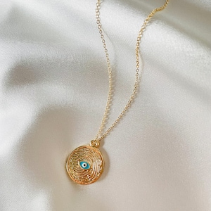 Gold Evil Eye Necklace, Evil Eye Necklace, Nazar Necklace, Charm Necklace, Protection Necklace, Pendant Necklace, Layering Necklace