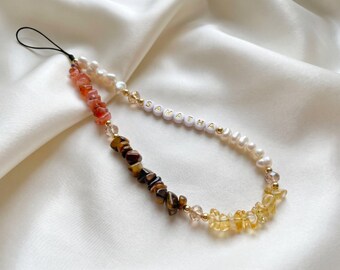 Colorful Beaded Phone Charm, Cute Aesthetic Phone Strap, Trendy iPhone Charm, Fun Accessory, Gift for Her