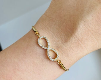 Infinity Bracelet, Dainty Bracelet, Eternity, Simple bracelet, Friendship Bracelet, Bridesmaid, Anniversary Christmas gift, Birthday Gift