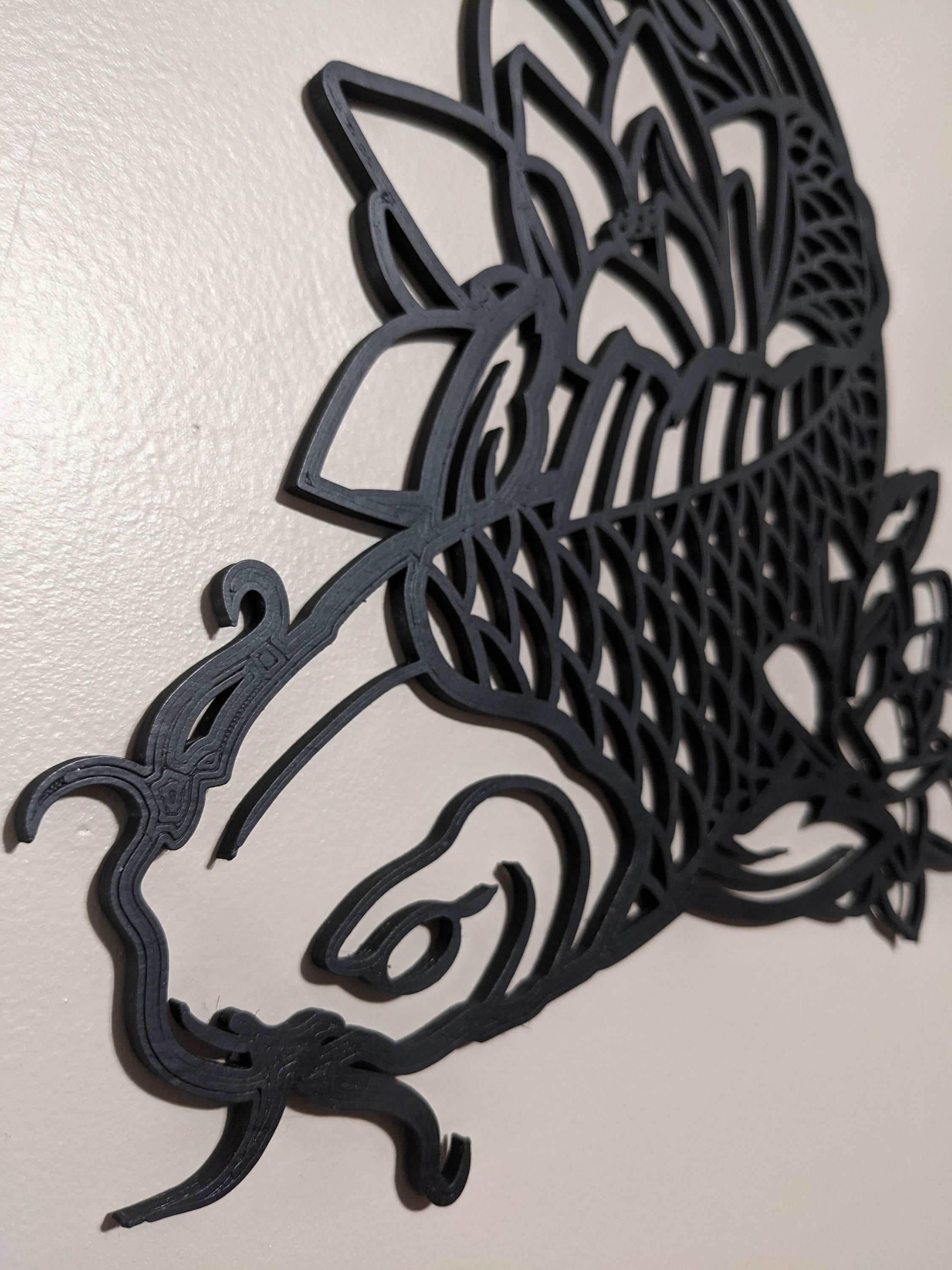 Koi Fish Wall Decor 3D Printed Wall Art Etsy