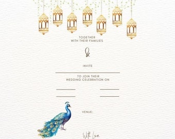 Wedding Invitation - Digital Printable A5 wedding invitation