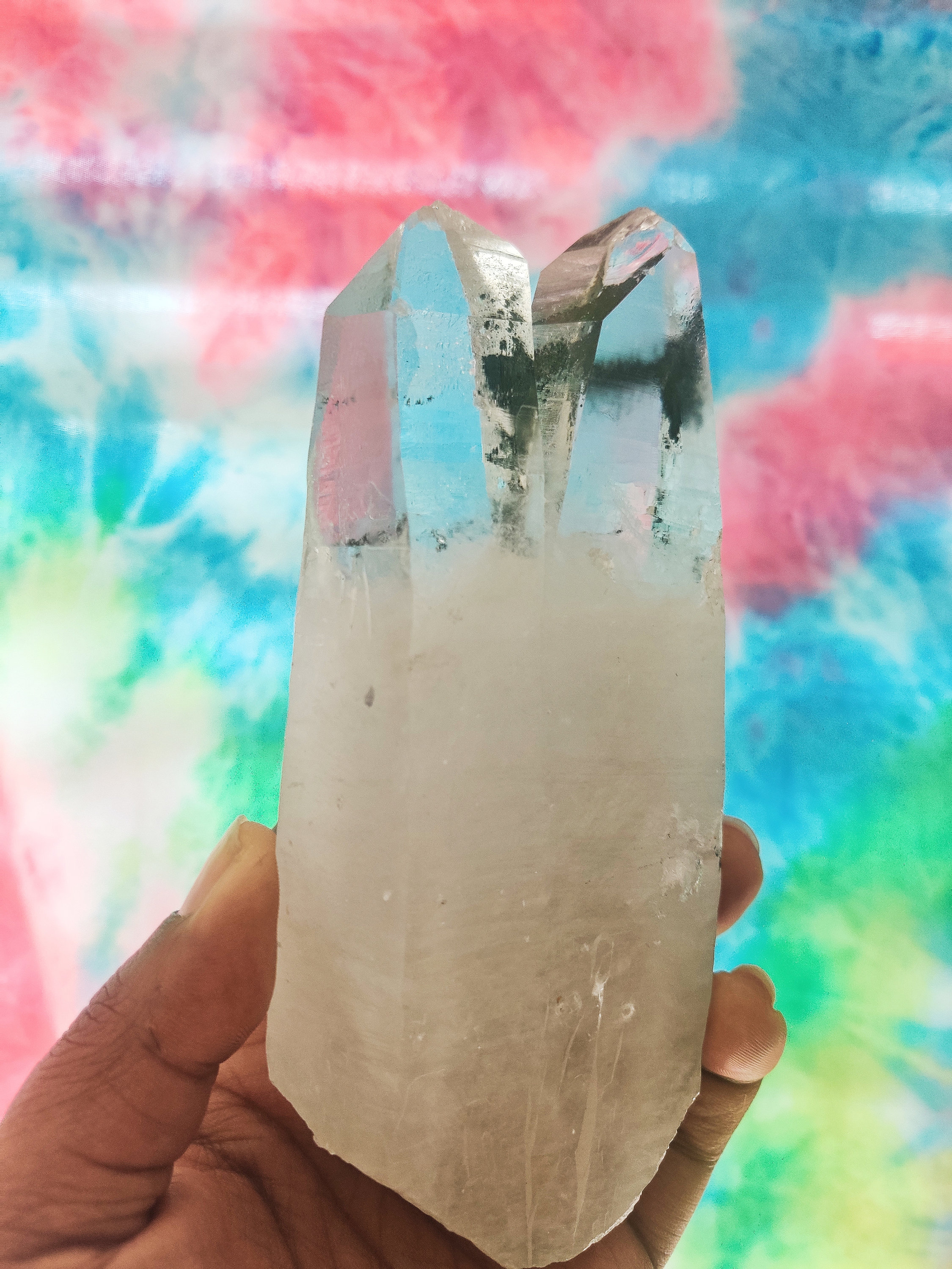 天然ヒマラヤ水晶 ダブルポイント Himalayan Quartz Double Himalayan Twin - Natural Quartz - Double Point Cluster With
