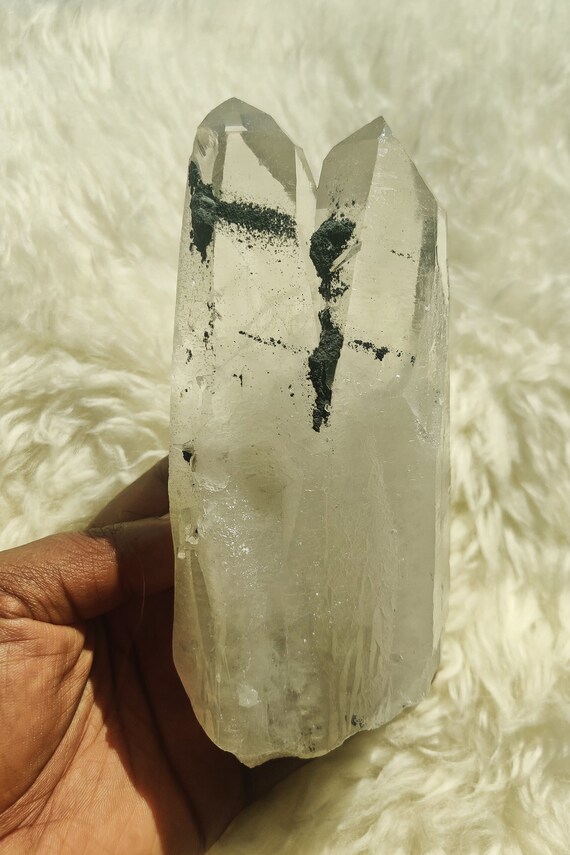 Himalayan Twin - Natural Quartz - Double Point Cluster With