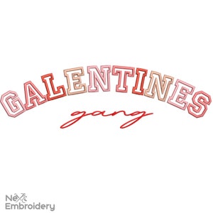 Galentines Day Stickdatei, Maschinenstickerei zum Valentinstag, Valentine's Day