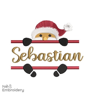 Santa Claus Embroidery Design, Christmas Machine embroidery File, 3 sizes