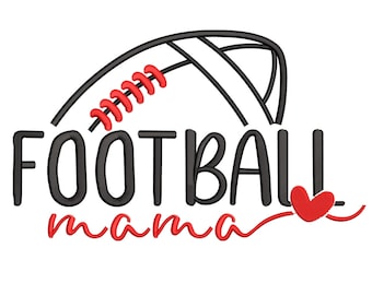 Football Mama Embroidery Design, Mother’s Day Machine Embroidery File, Instant Download