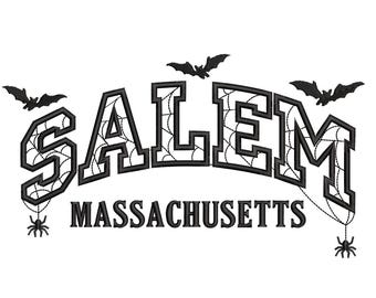 Salem Halloween Embroidery Design.  Instant Download