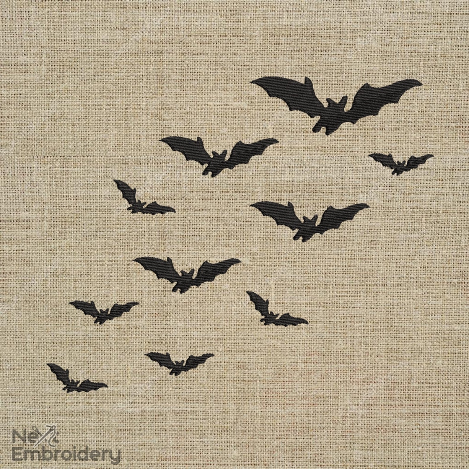 Halloween Bats Machine Embroidery Design (instant Download) - Etsy