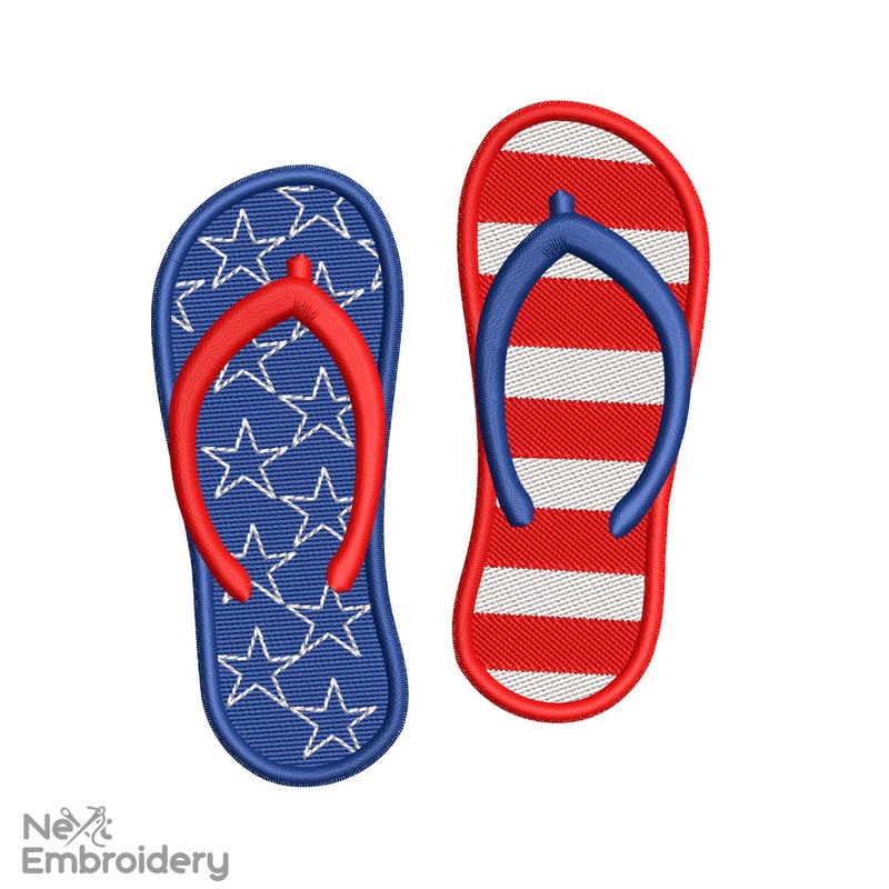 Patriotic Flip Flops - Etsy