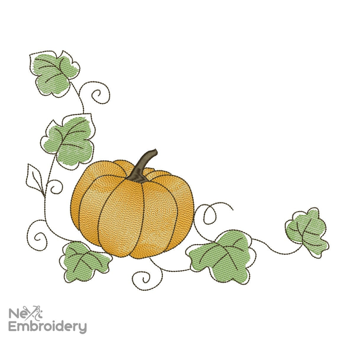 Diseño de bordado de calabaza, diseño de bordado de otoño, bordado de  Acción de Gracias, - Etsy México