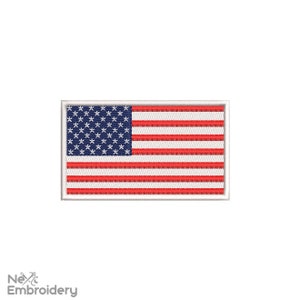 Mini Amerika Flagge Stickmuster, USA Dateien zum Dekorieren, Sofort Download