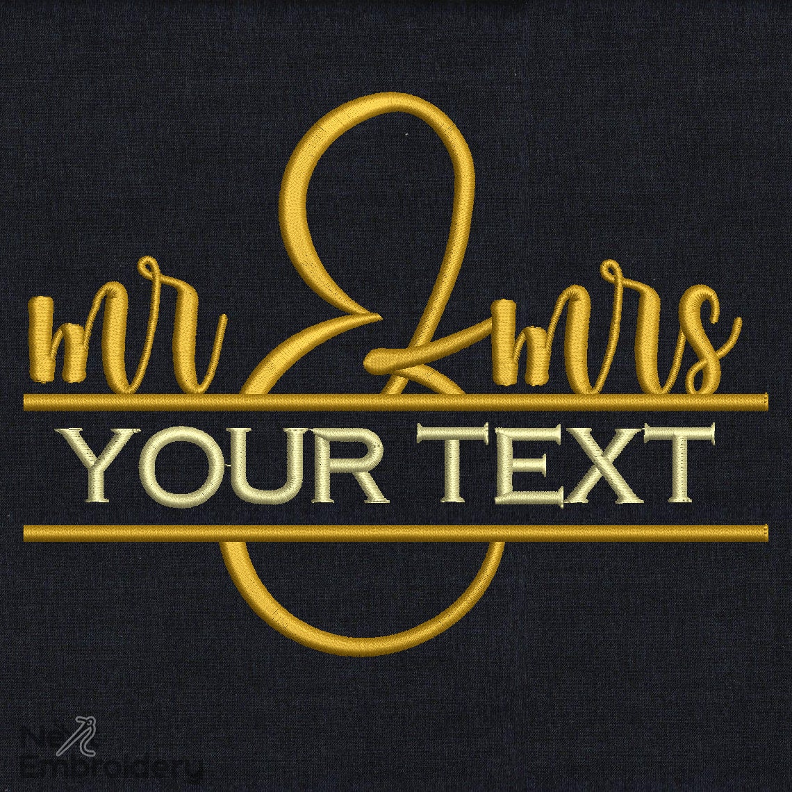 Wedding Split Embroidery Design, Frame Monogram Machine Embroidery File ...