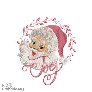 Joy Santa Claus Embroidery Design, Vintage Santa Embroidery, Santa Merry Christmas Embroidery, Santa Claus, Xmas Machine Embroidery
