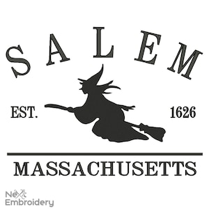 Salem Embroidery Design. 4 sizes. Instant Download