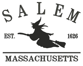 Salem Embroidery Design. 4 sizes. Instant Download