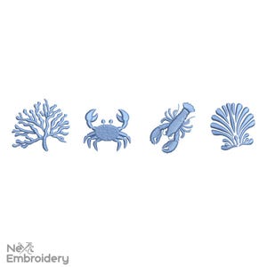 Maritime Stickdatei, Sommer Stickdatei, sofortiger Download