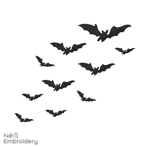 Halloween Bats Embroidery Design. Halloween Embroidery, Halloween Machine Embroidery