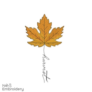 Harvest Embroidery Design. Fall Embroidery Designs, Autumn embroidery designs, 3 sizes. Instant Download