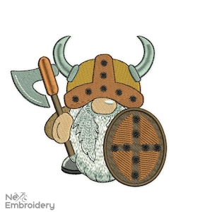 Viking Gnome Embroidery Design, Odin Embroidery Designs, Instant Download