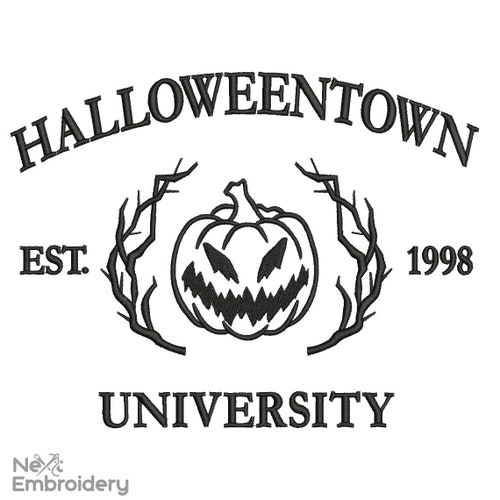 Halloweentown Stickdatei, Kürbis Geist (Instant Download)