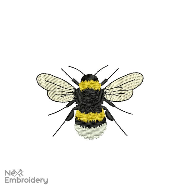 Mini Bee embroidery design, Machine embroidery file, Instant Download