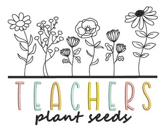 Lehrer Stickdatei, Back to School Stickdatei, Maschinenstickdatei, Instant Download