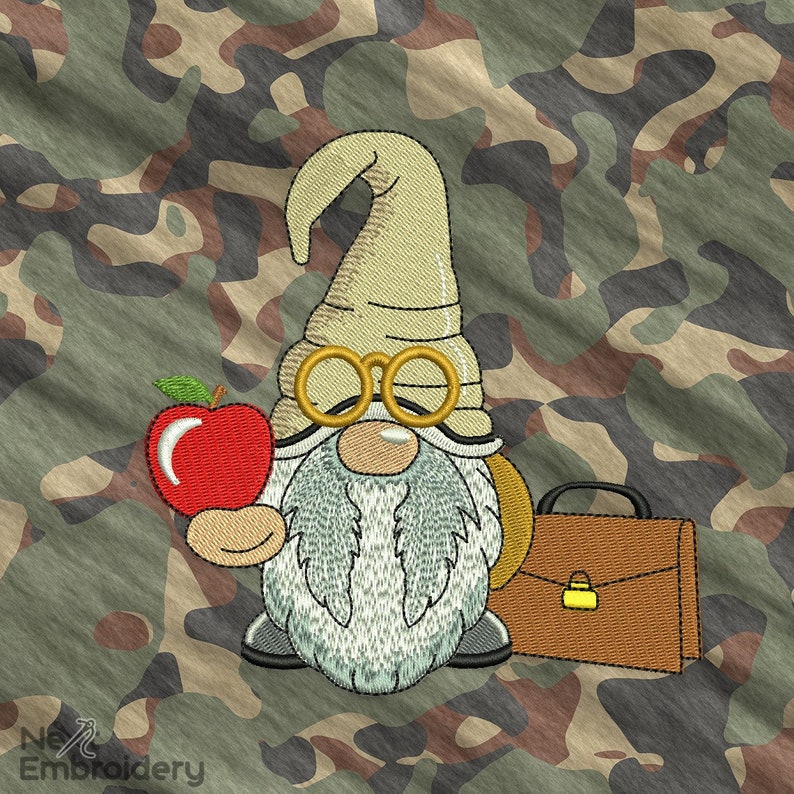 Teacher gnome embroidery design back to school gnome 4  etsy Teacher gnome embroidery design back to school gnome 4  etsy