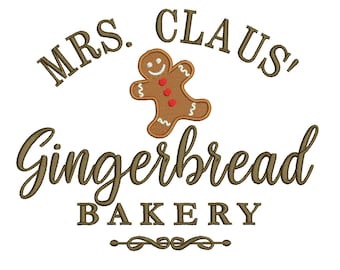 Gingerbread Bakery Embroidery Designs, Christmas Embroidery Designs