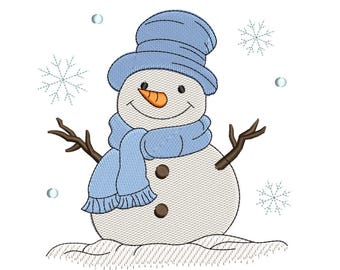 Snowman Machine Embroidery Design, Holiday Embroidery Design, Christmas decor Embroidery Design, Merry Christmas EMbroidery File