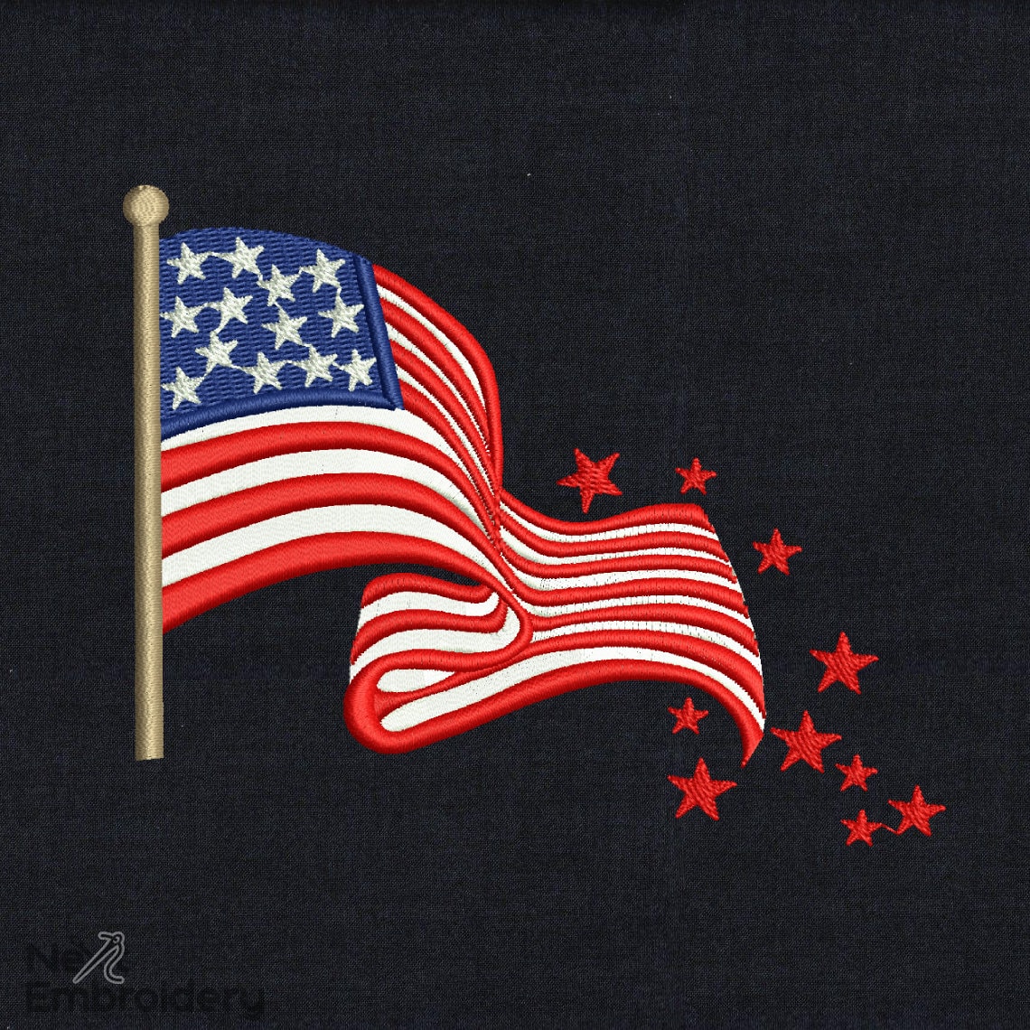 USA Flag Embroidery Designs USA Patriotic Embroidery Designs - Etsy