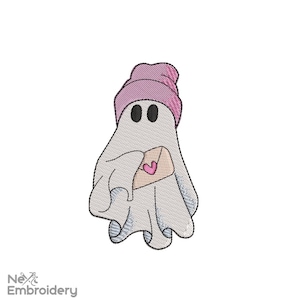 Lindos diseños de bordado para San Valentín. Diseños de bordado de corazón, amor, fantasma y letras, archivo de bordado a máquina.