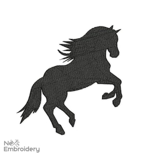 Pferd Stickdatei. Pferd Silhouette. Stickdatei für die Stickmaschine. Mini Pferd Design. Tier Stickerei. Stickdatei für die Stickmaschine.