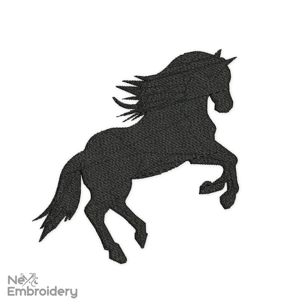 Horse Embroidery Design. Horse Silhouette. Machine embroidery design. Mini Horse Design. Animal Embroidery. Machine Embroidery Design.