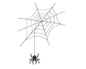 Spider Web Halloween Embroidery Design. 5 sizes. Instant Download