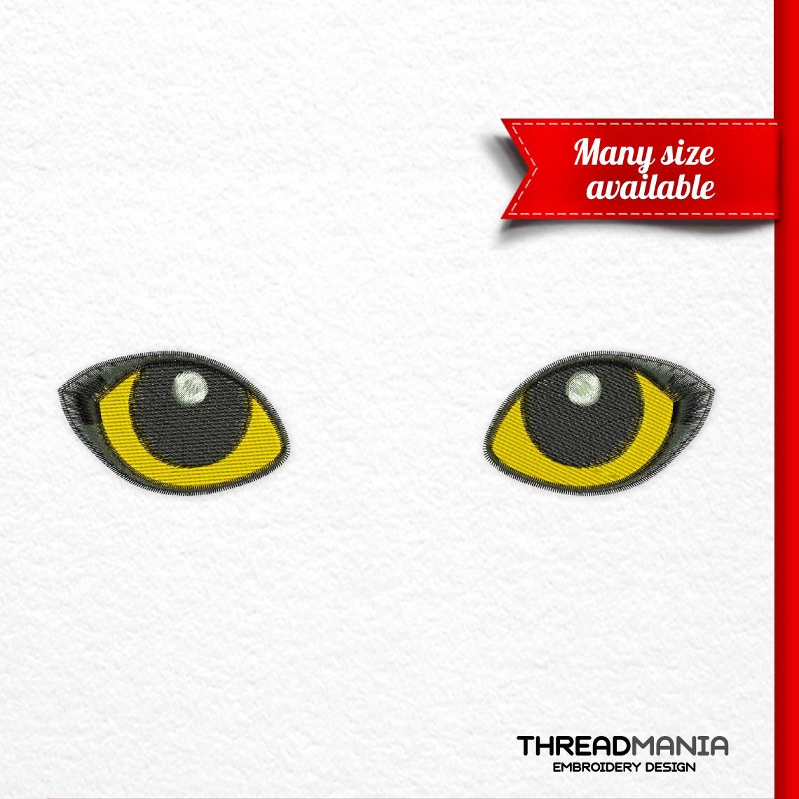 Cat eyes Embroidery Design. Machine Embroidery Design. Cat Etsy