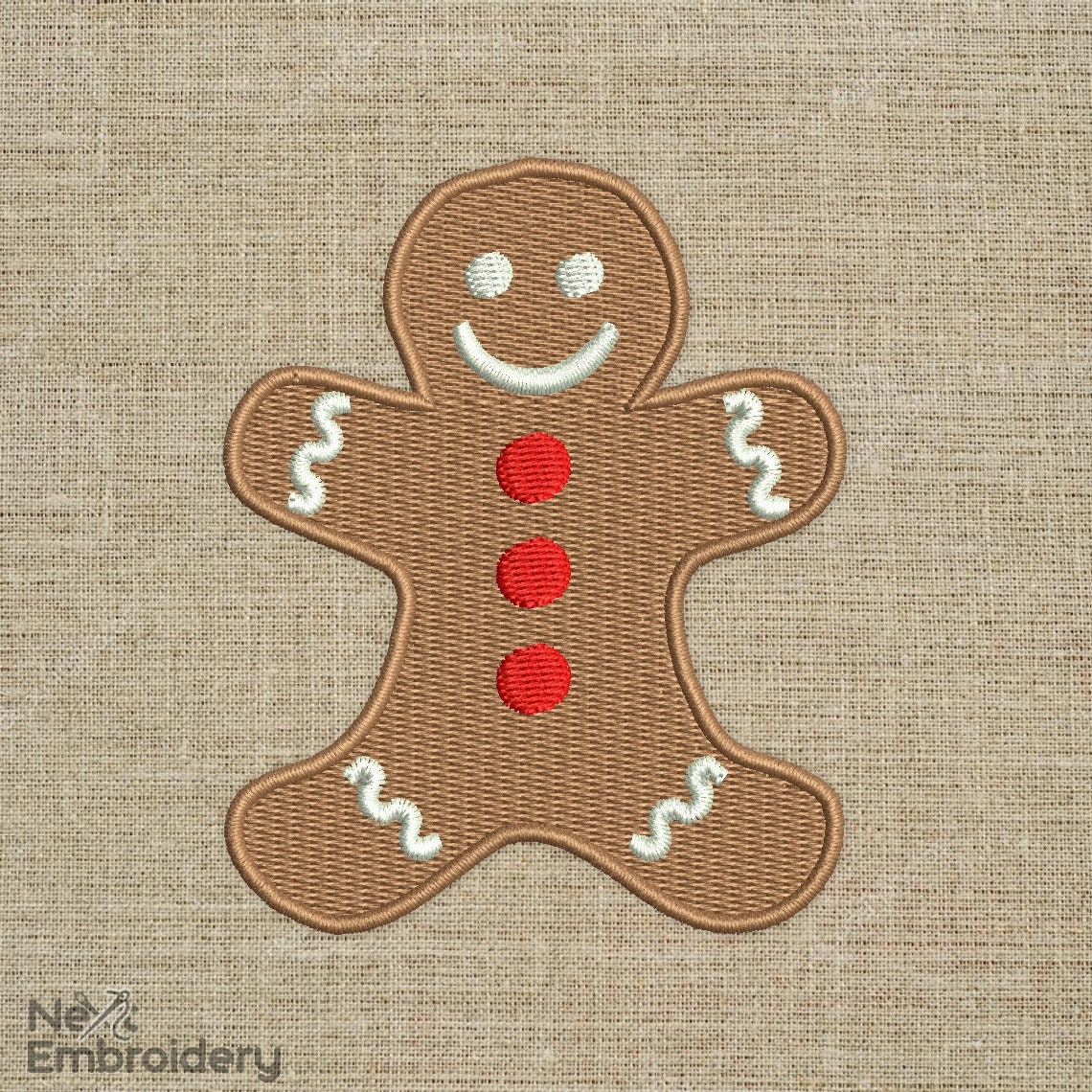 Gingerbread Man Embroidery Design. Mini Gingerbread Man. | Etsy