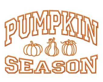 Pumpkin Season Embroidery Design: Halloween & Fall (Instant Download)
