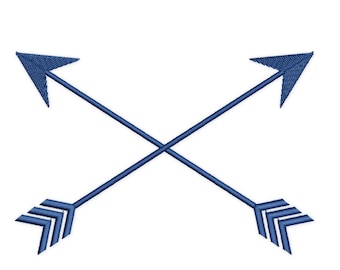 Arrow Cross Embroidery Design: Mini Arrow Silhouette (Instant Download)