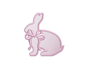 Coquette Easter Bunny Embroidery Design (Instant Download)