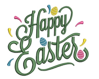 Happy Easter Embroidery Design, Designs de broderie de Vacances