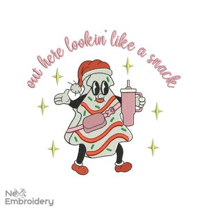Christmas Boojee Looking Like a Snack Embroidery Design, Little Debbie Christmas Tree, Christmas Machine embroidery File