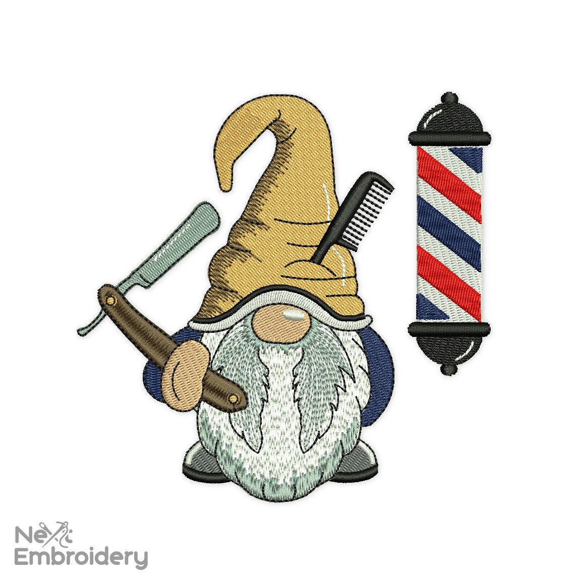 Instant Download Embroidery Design Barber Shop 