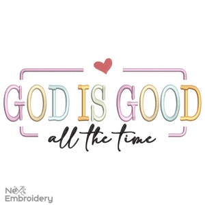 God Is Good Embroidery Design, Religious Christ Design (Instant Download)