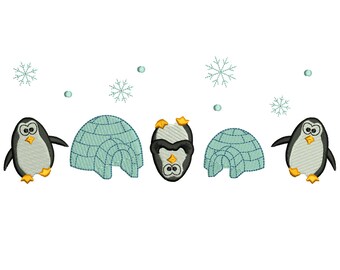 Christmas Penguin Embroidery Designs, Christmas Embroidery Designs