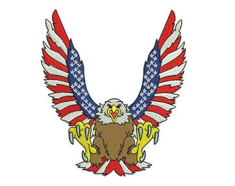 American Eagle Embroidery Designs, 4th July Embroidery Designs, Instant Download