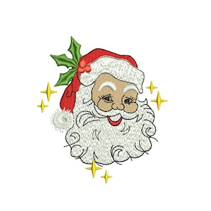 Mini Vintage Santa Embroidery Design, Retro Santa Embroidery, Santa Merry Christmas Embroidery, Santa Claus, Xmas Machine Embroidery