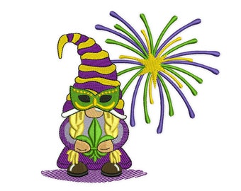 Karneval Mädchen Zwerge Stickmuster, Urlaub Stickmuster, Maschinenstickerei