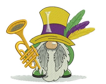 Karneval-Zwerg-Stickmuster, Feiertage, Stickmuster, New Orleans Festival Stickdatei