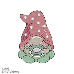 Baby Gnome Embroidery Design, Cute Gnome Embroidery designs, Instant Download