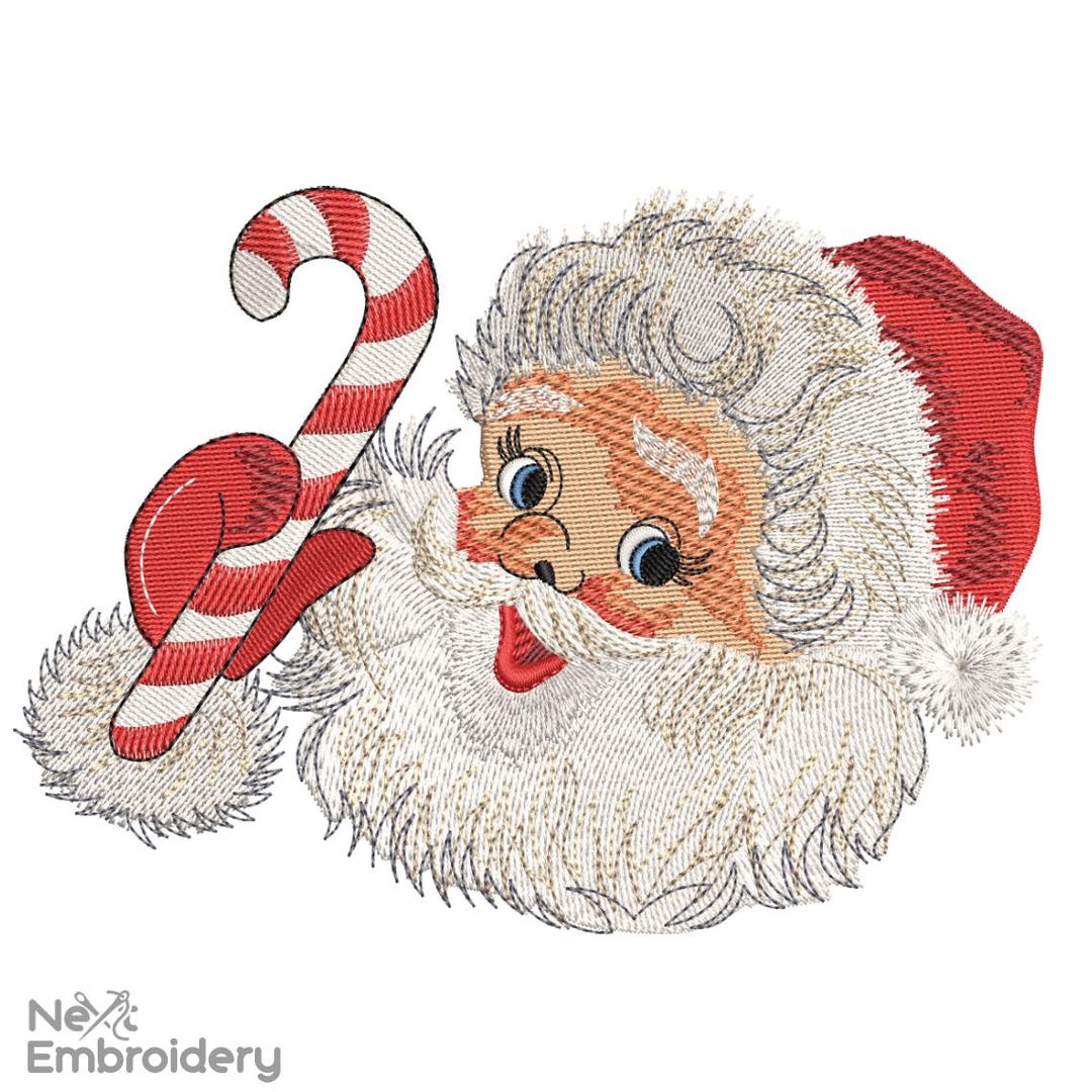 Embroidery Design Rocker Santa Retro Santa Embroidery Design, Christmas Embroidery (instant Download ...